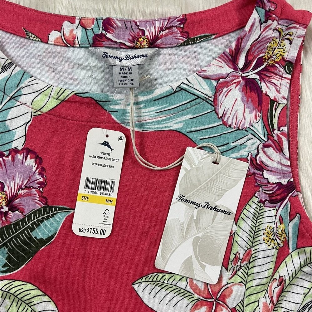 NWT Tommy Bahama Women’s Size Medium Paradise Pink Maria Mambo Shift Dress - Picture 6 of 8